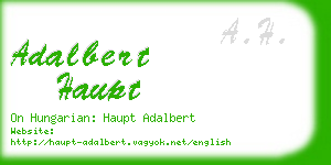 adalbert haupt business card